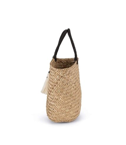 Panier tressé en fibres de paille - KI5225 - beige naturel