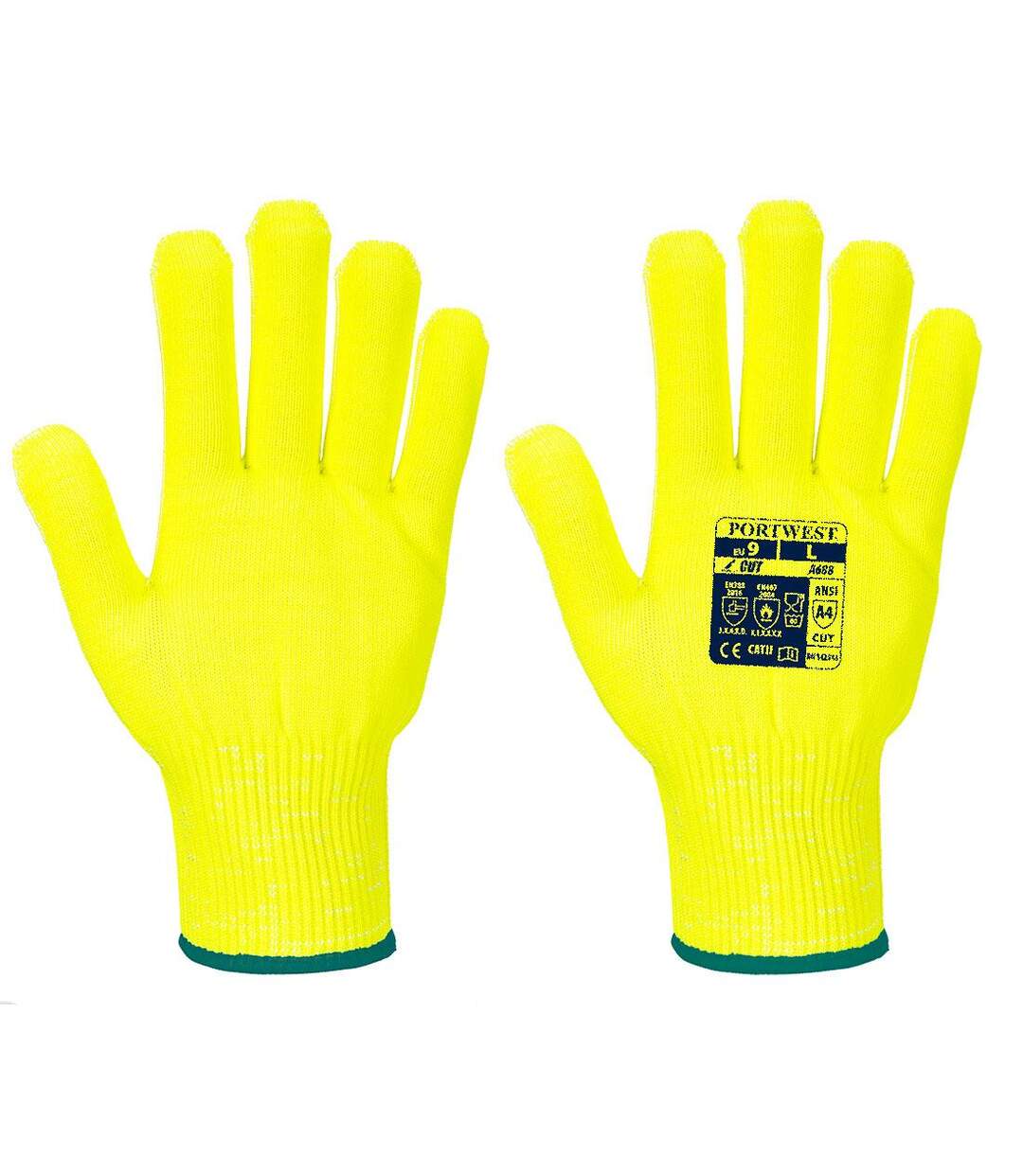 Unisex adult a688 pro cut resistant liner gloves xl yellow Portwest-1