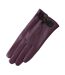 Eastern Counties Leather Womens/Ladies Contrast Bow Leather Gloves (Purple/Black)
