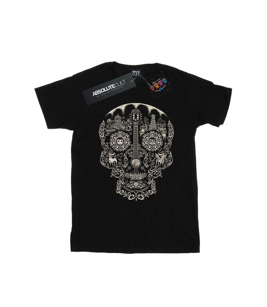 Disney - T-shirt COCO SKULL MONO PATTERN - Femme (Noir) - UTBI16523-1