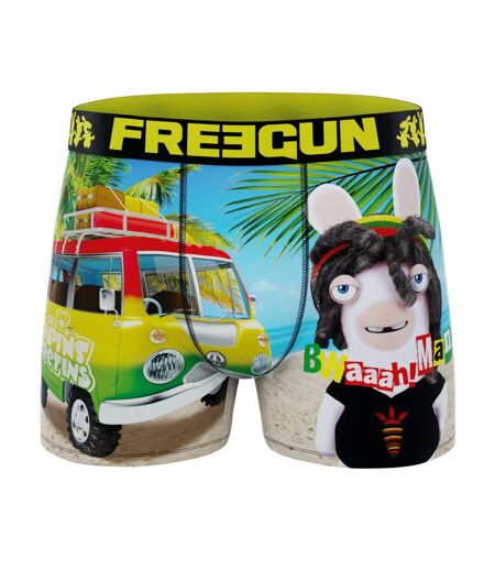 Lot de 4 boxers homme Lapins Crétins Freegun