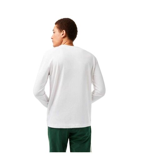 T-shirt Manches Longues Homme Blanc Lacoste