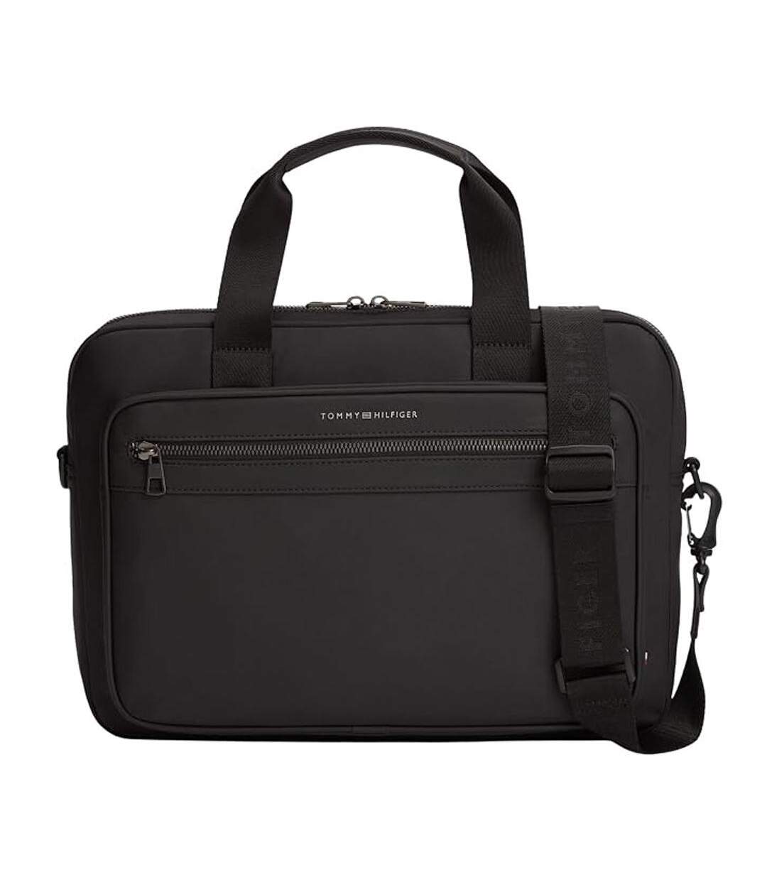 Sacoche noire homme tommy hilfiger reprevees-1
