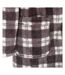Mens Checked Fleece Lounge Robe Grey Black Howick-4