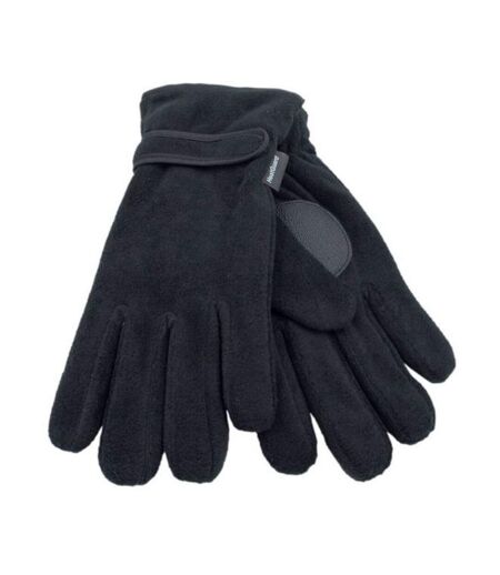Mens Fleece Gloves Black RJM