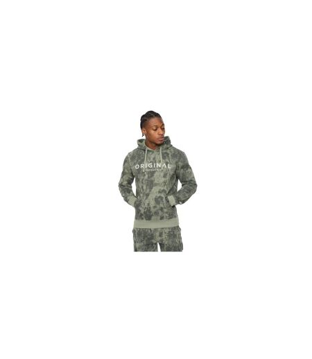 Mens Bardon Hoodie Olive Crosshatch