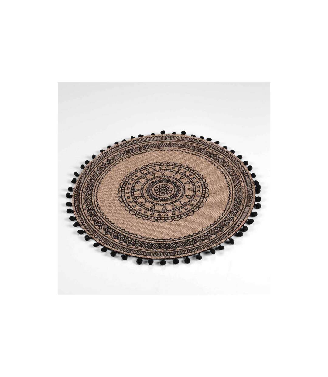 Set de Table en Jute Renata 38cm Noir-2