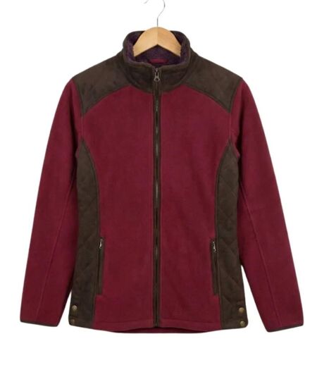 Veste Polaire Femme SENNA2 Bordeaux – Doublure Sherpa & Suédine