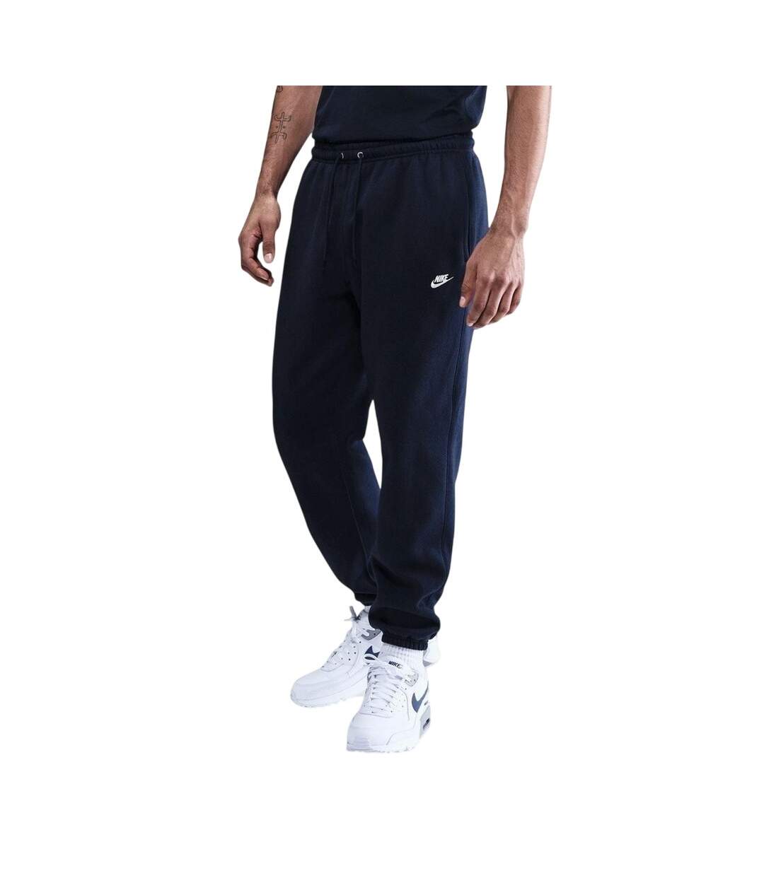 Pantalon De Jogging Club Homme Bleu Marine Uni Blanc Uni Nike-2