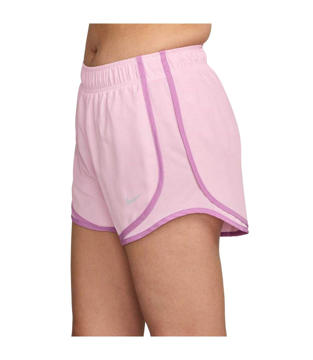 Womens/ladies Tempo Dri-fit Mid Rise Running Shorts Pink Foam Nike-3