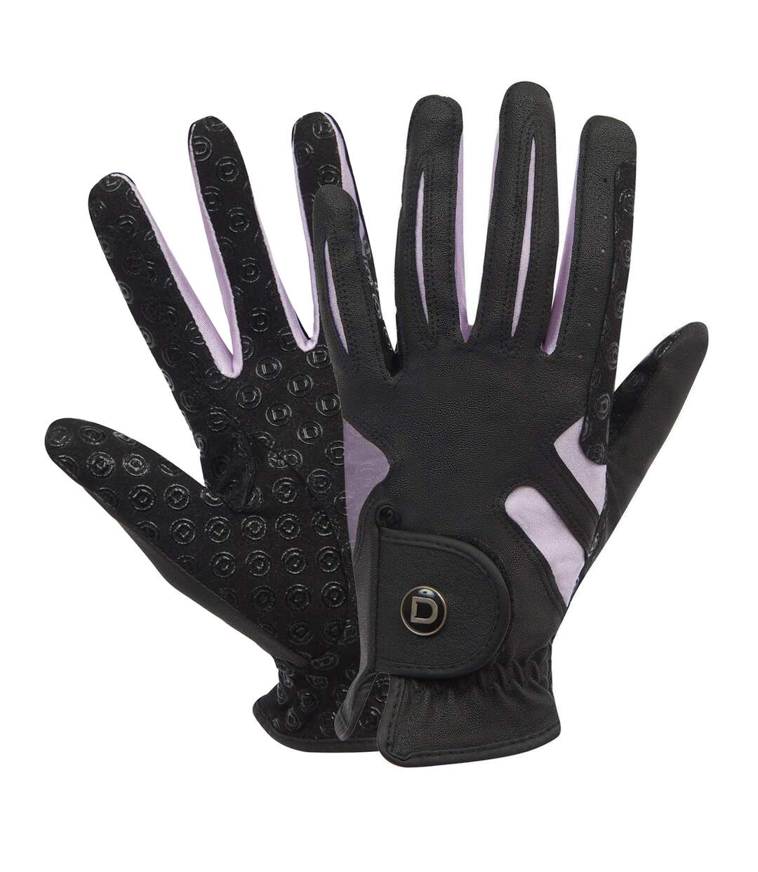 Dublin Unisex Cool-it Gel Touch Fastening Riding Gloves (Black/Pink) - UTWB824