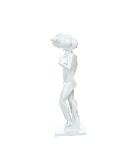 Statue Design Sculpture Kenya 56cm Blanc
