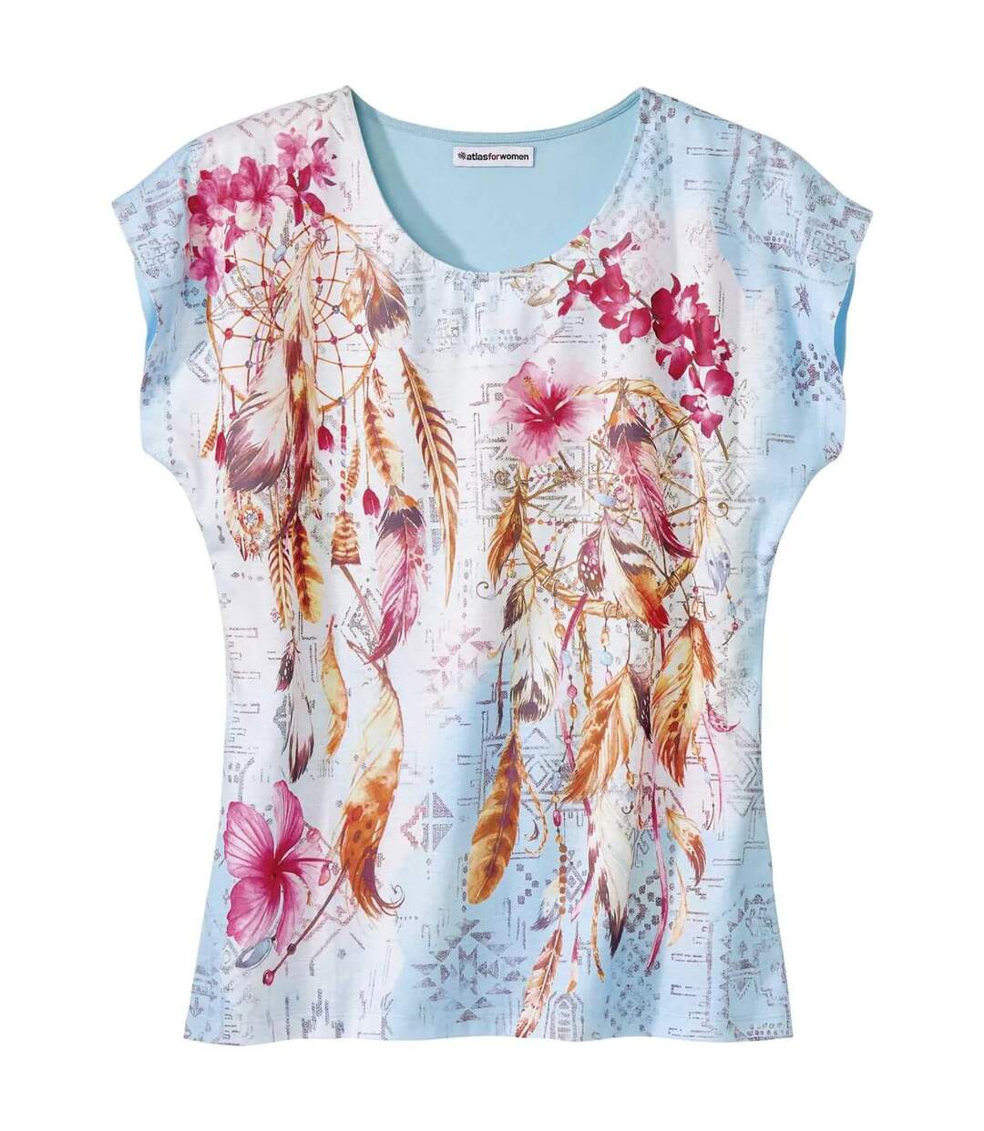 T-shirt femme bleu Atlas For Women-1