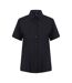 Henbury Womens/Ladies Wicking Short-Sleeved Formal Shirt (Navy) - UTPC7222