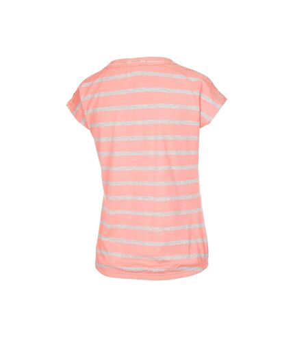 Trespass Womens/Ladies Moor Striped T-Shirt (Blossom/Light Grey Marl)
