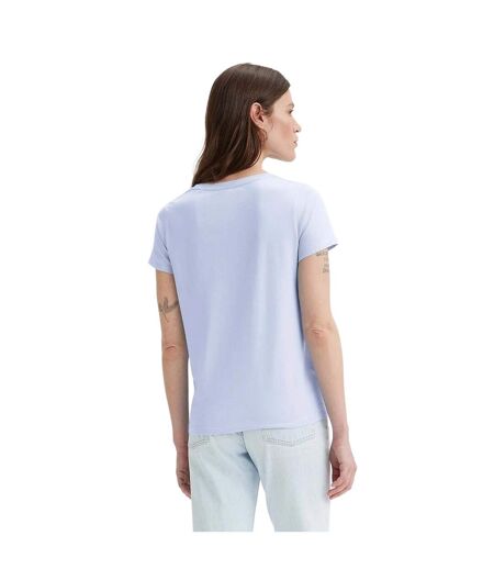 Womens/ladies the perfect v neck t-shirt light blue Levis