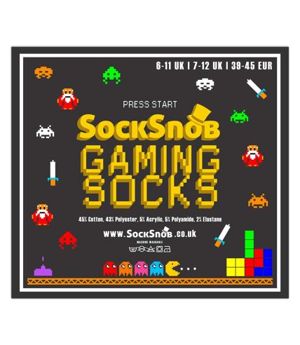 3 Pk Mens Retro Gaming Novelty Video Game Socks