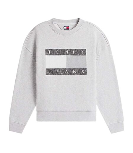 Mens Monochrome Sweatshirt Grey Heather Tommy Jeans