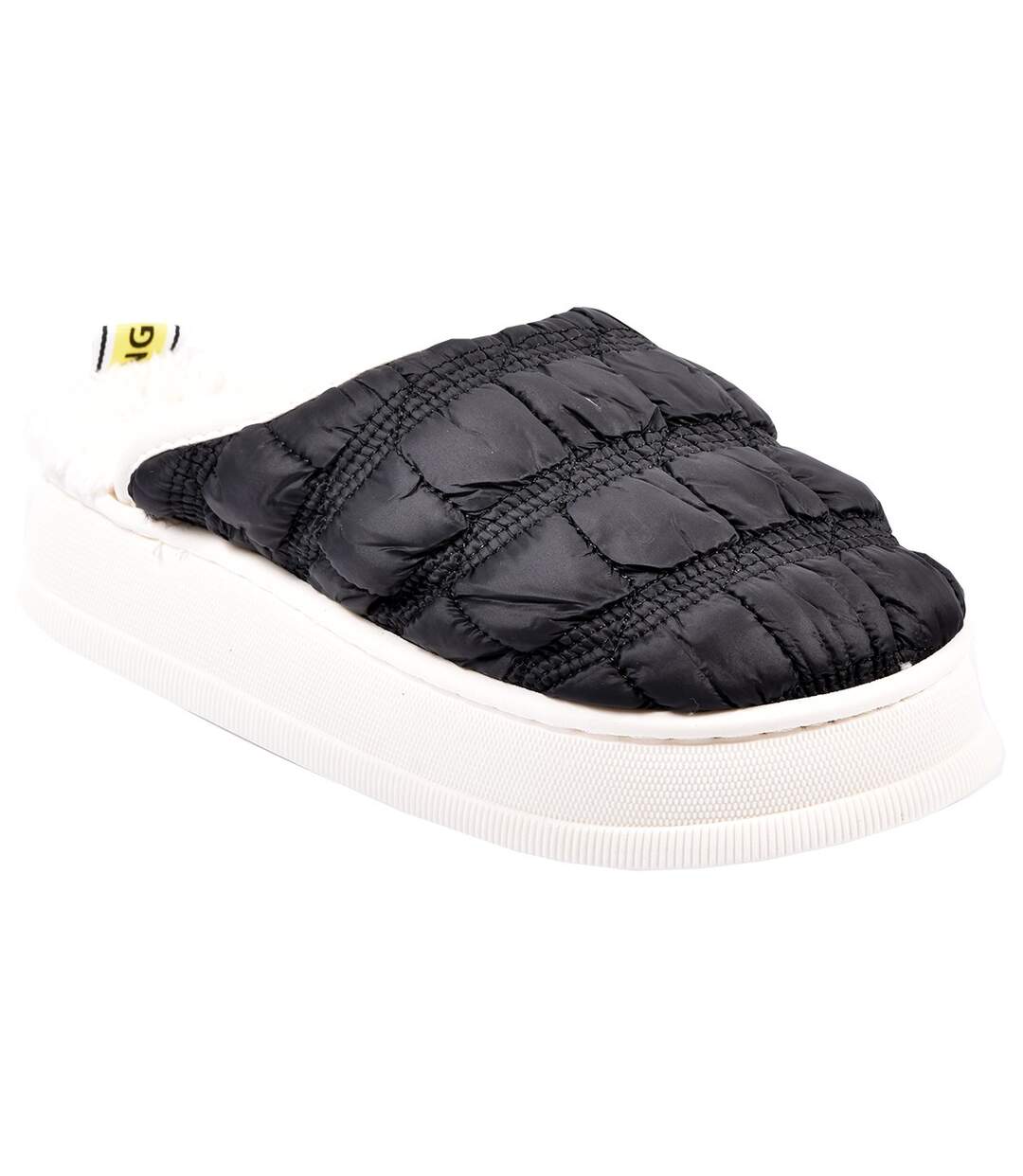 PANTOUFLE Femme Chausson COCOONING MD8587 NOIR-1