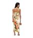 Robe À Bretelles Motif/style Floral Femme Crème AX Paris-3