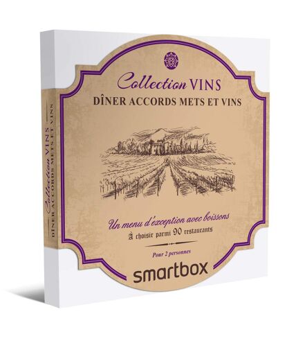 Dîner accords mets et vins - SMARTBOX - Coffret Cadeau Gastronomie