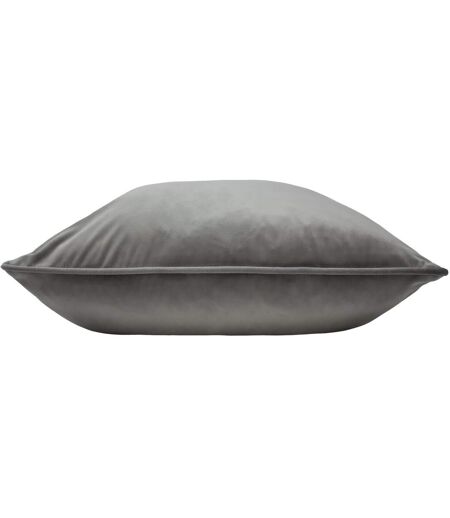 Opulence velveteen cushion cover 55cm x 55cm steel grey Evans Lichfield