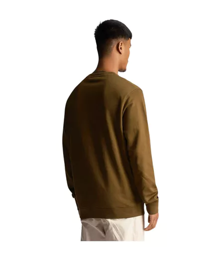 Sweat Motif/style Logo Ondulé Homme Olive Lyle & Scott