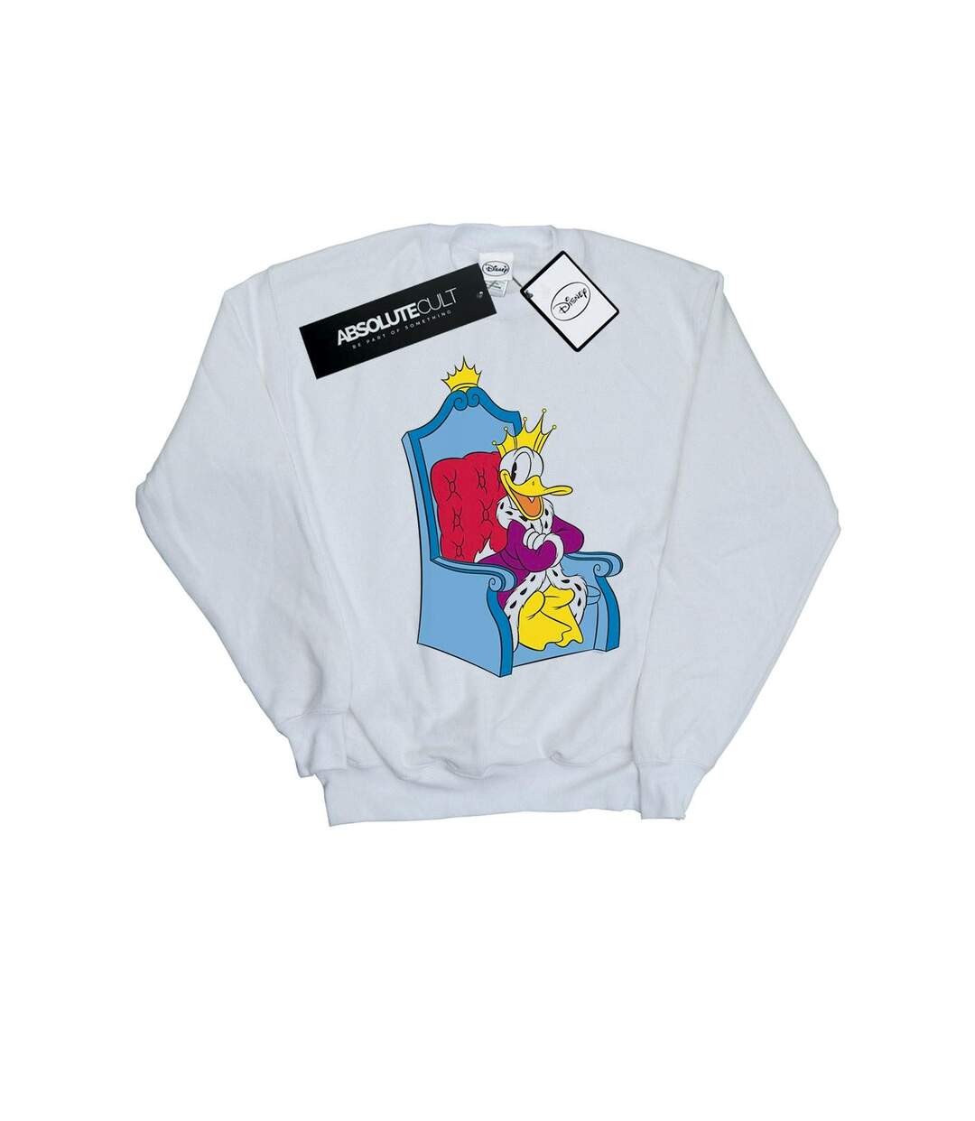 Disney Sweatshirt Donald Duck King Donald Femme/Ladies (Blanc) - UTBI27498-1