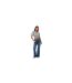 Womens/ladies Ditsy Floral Puff Sleeve Top Blue Brave Soul-1