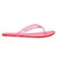Womens/ladies Jelly Thong Strap Flip Flops Pink Ancient Greek Sandals-1