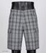 Bermuda à carreaux homme Winchester INTACT3 en coton gris multi-poches pour les loisirs-3