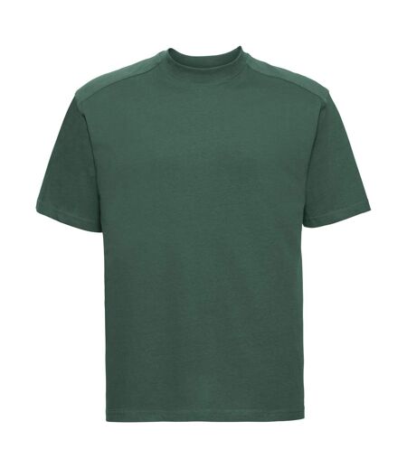Europe T-shirt À Manches Courtes 100% Coton Homme Vert Bouteille Russell