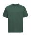 Europe T-shirt À Manches Courtes 100% Coton Homme Vert Bouteille Russell-1
