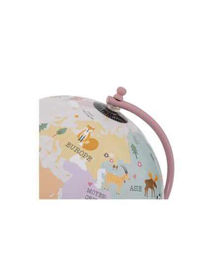 Globe Terrestre Enfant Animaux 28cm Rose