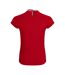 Womens/ladies Evader Hooped Vapodri Jersey Flag Red Canterbury-2