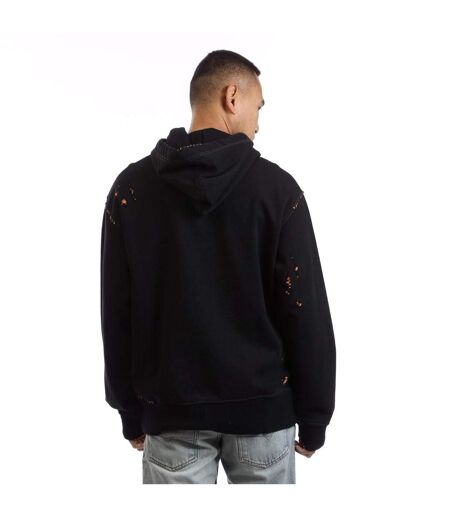 Mens S-macs Cotton Hooded Relaxed Fit Hoodie Black Diesel