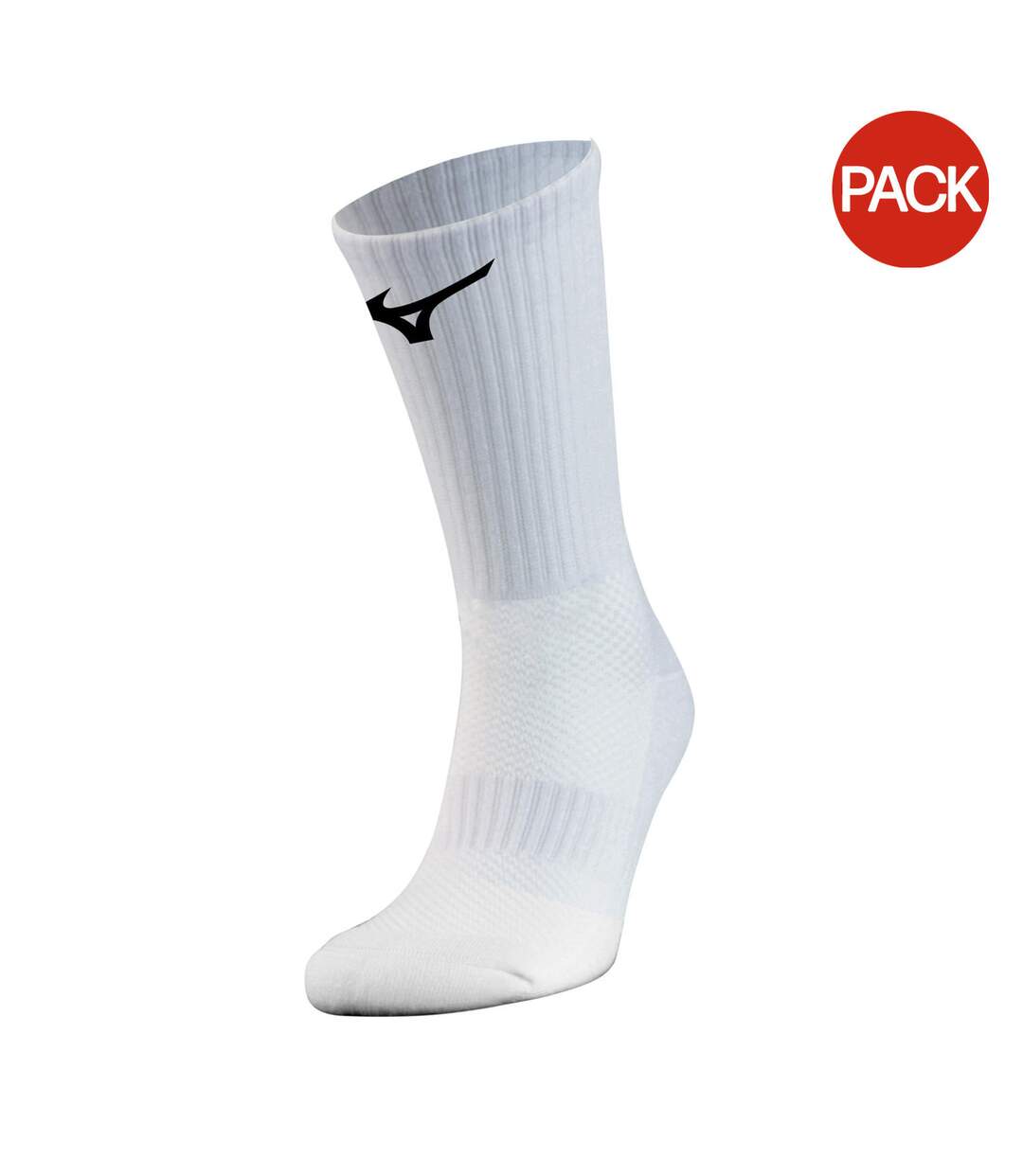 Unisex Adult Crew Socks White Mizuno-1