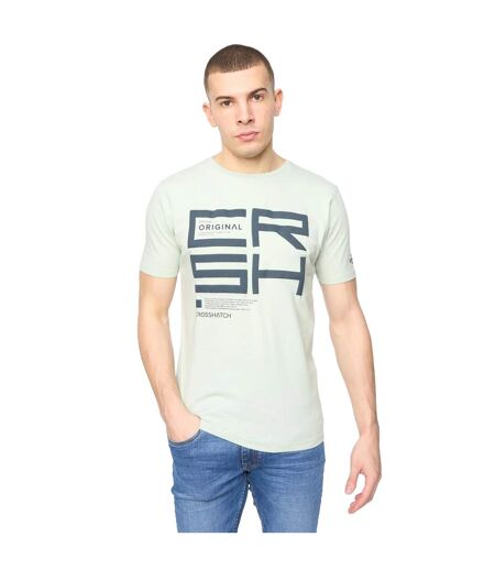 Mens Squarebox T-shirt Mint Crosshatch