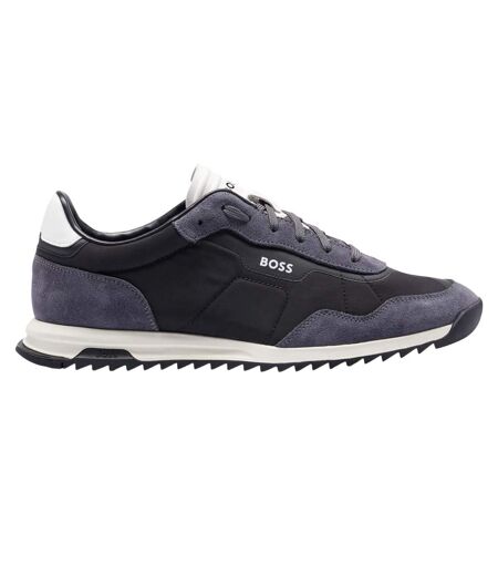 Mens Zayn Suede Low Trainers Black Boss