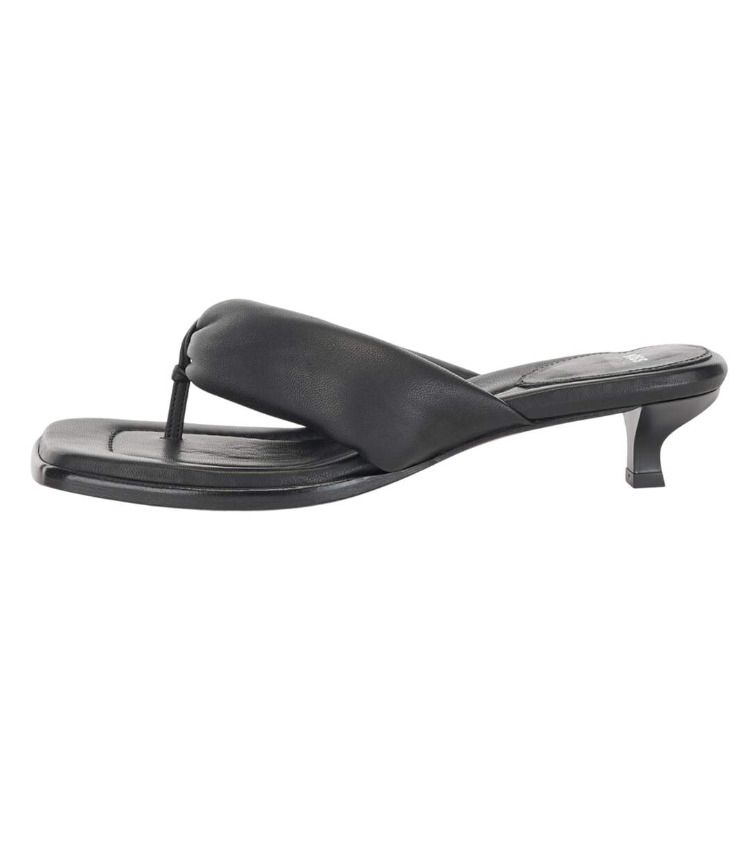 Womens/ladies Gillian Leather Thong Strap Sandals Black Boss-4