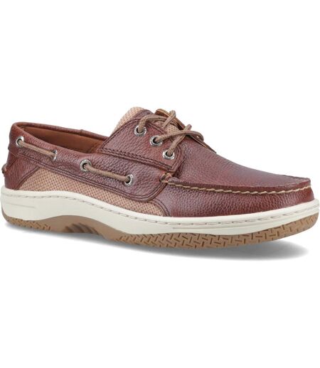 Mens Billfish 3-eye Leather Boat Shoes Brown Sperry