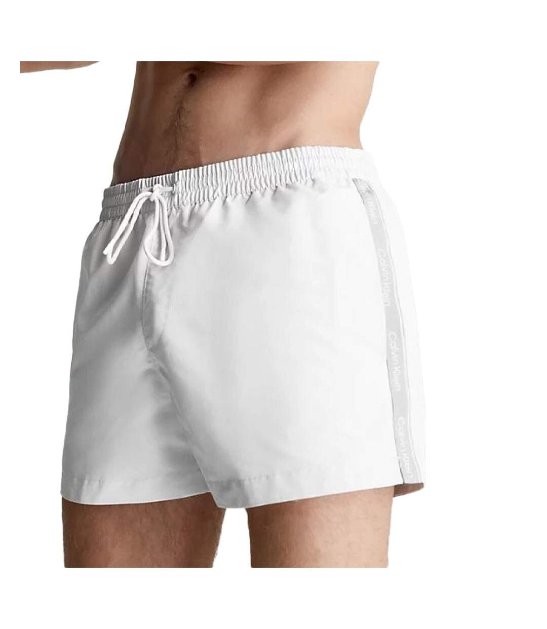 Short de bain blanc homme calvin klein drawstring km0km00956 - xxl-2