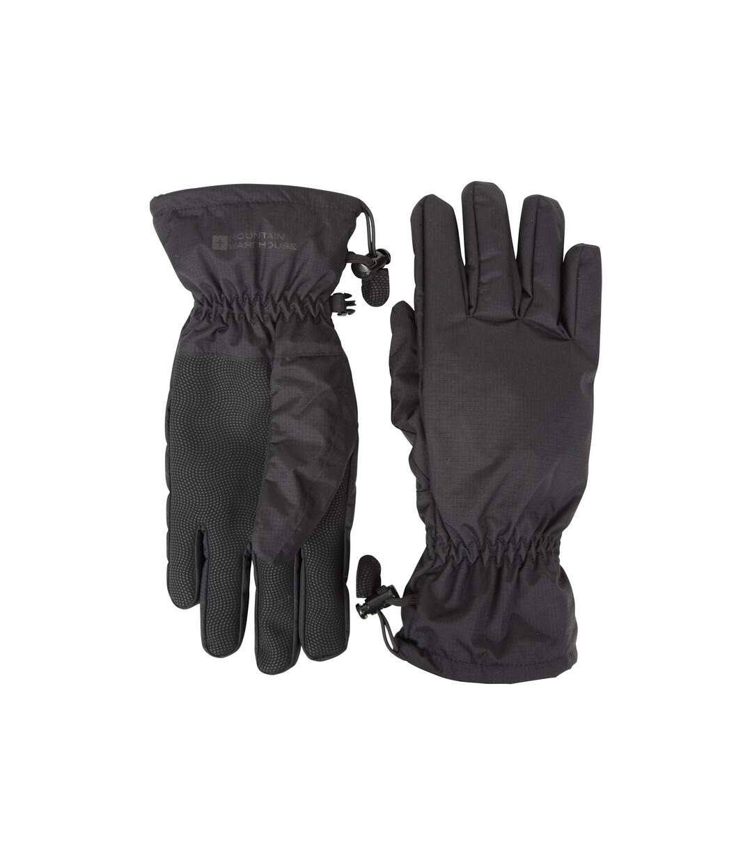 Mens waterproof ripstop gloves black Mountain Warehouse-4