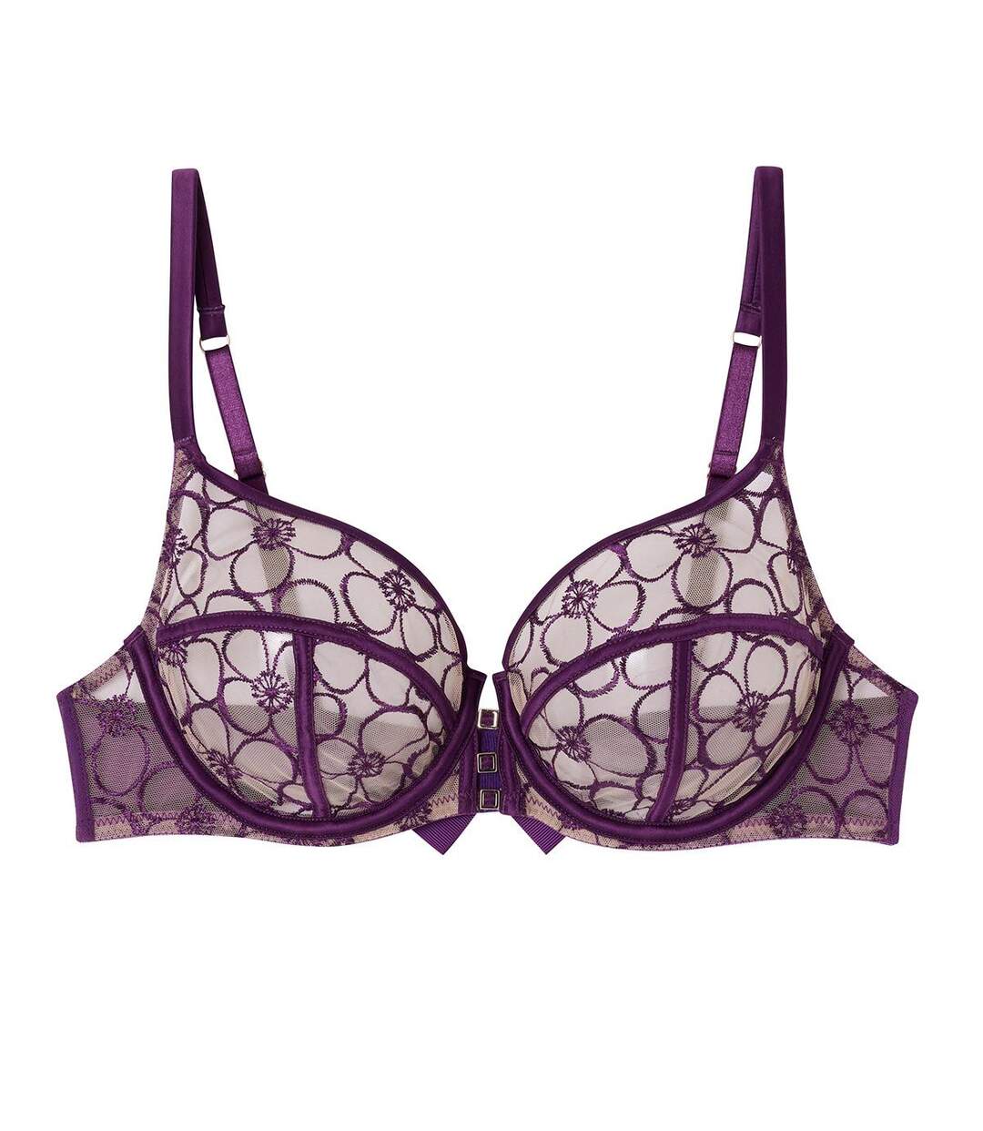 Soutien-gorge à armatures grand maintien violet Venus-1