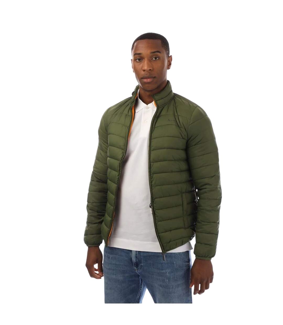 Mens Puffer Jacket Army Green Aquascutum-2
