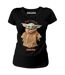 T-shirt Motif/style L´enfant Femme Noir Star Wars The Mandalorian-1