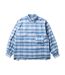 Surchemise Coupe-vent À Carreaux Homme Bleu Clair Snow Peak-2