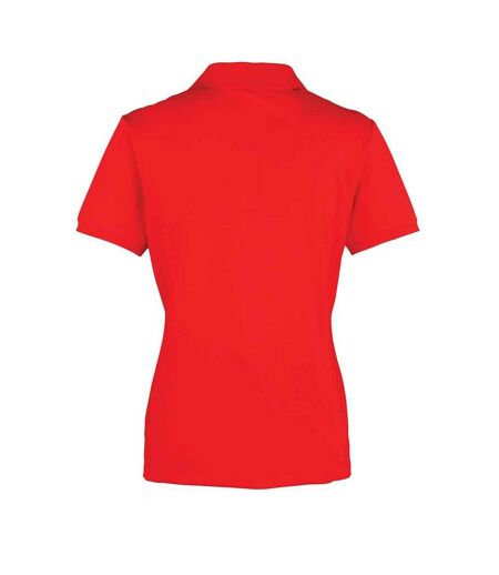 Polo coolchecker femme rouge clair Premier