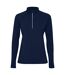 Womens/ladies estambul quarter zip long-sleeved sweatshirt navy blue Roly-1