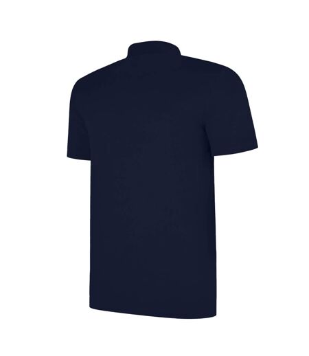 Mens Essential Polo Shirt Black White Umbro